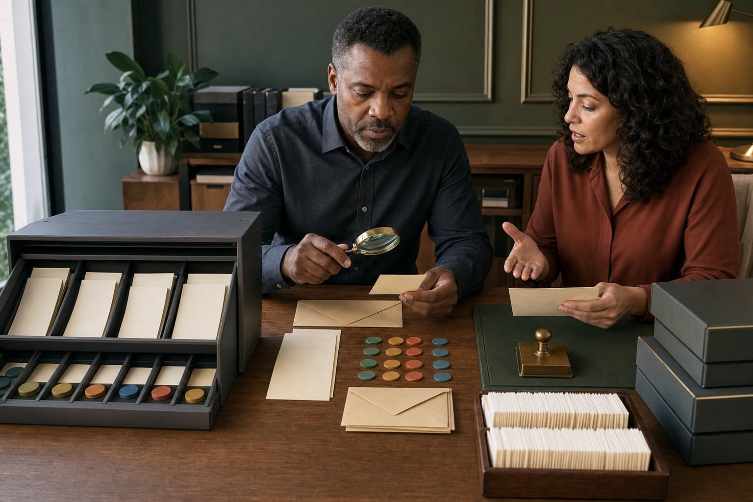 Experienced accountant examining source records, control checks and an AI-assisted draft financial analysis