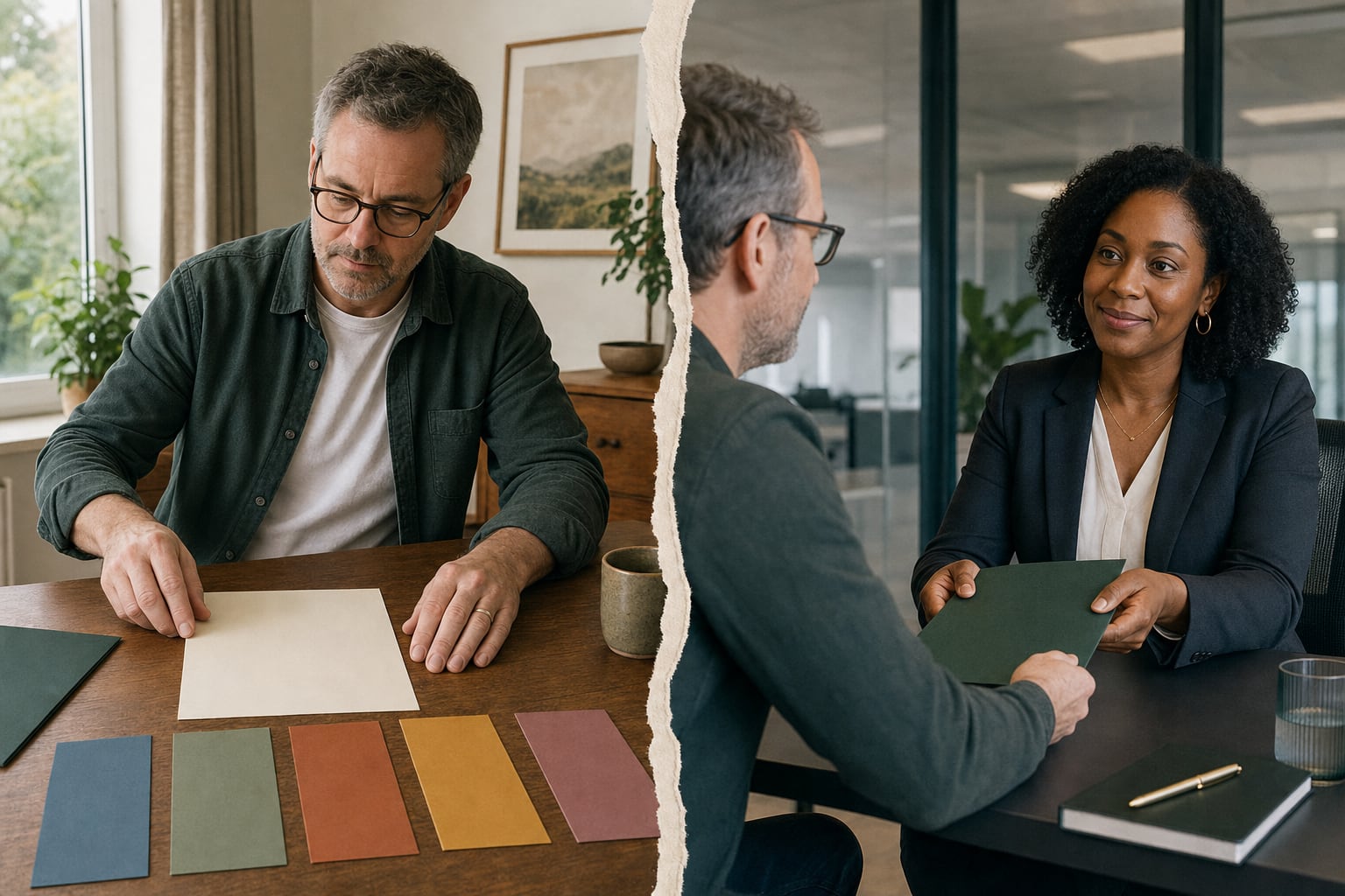 Employee drafting a clear flexible-working request beside a calendar and official UK guidance